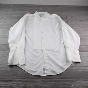Brooks Brothers Bib French Cuff Dress Shirt Men's 17.5-33 White